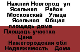 Нижний Новгород, ул.Ясельная, › Район ­ Московский › Улица ­ Ясельная › Общая площадь дома ­ 180 › Площадь участка ­ 1 100 › Цена ­ 1 050 000 - Нижегородская обл. Недвижимость » Дома, коттеджи, дачи продажа   . Нижегородская обл.